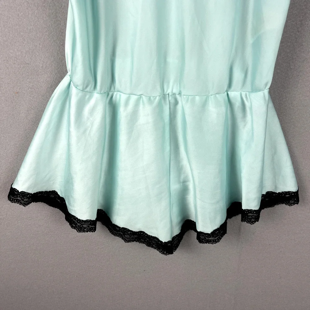 Kate Spade Satin Lingerie Romper Womens Medium Lace‎ Trim Fairy Dainty Delicate